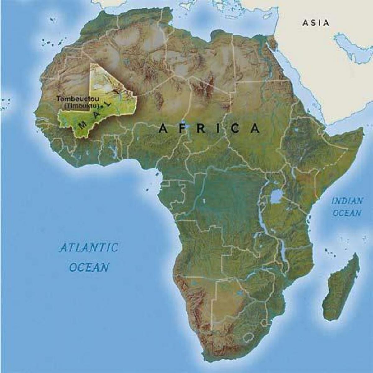 Mali, africa de vest hartă