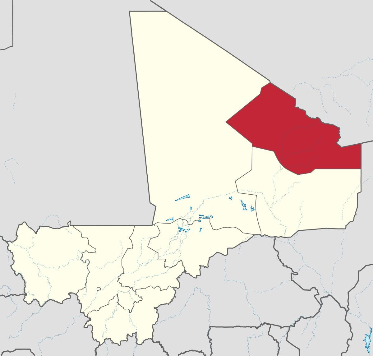 Harta kidal, în Mali