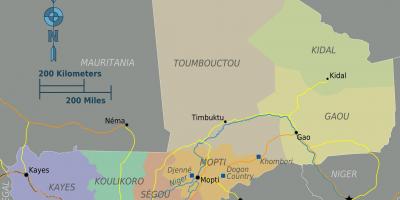 Mali geografie hartă